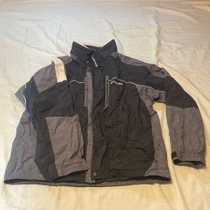 Mens L 2 piece fleece/shell Columbia winter jacket